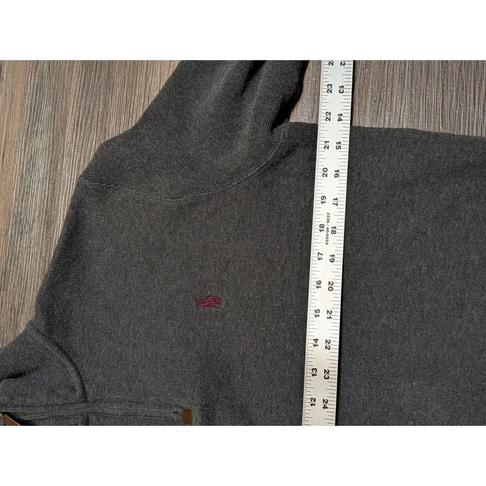 Polo Ralph Lauren Mens Medium Charcoal Grey 1/4 Zip Cotton Pullover Sweater M